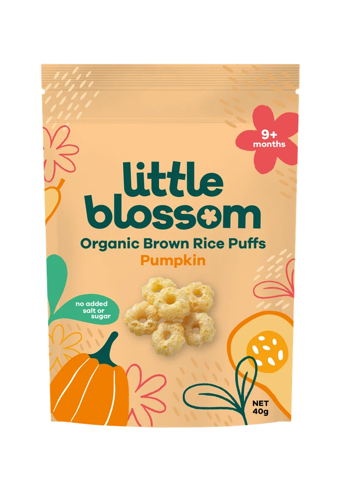 Organic Brown Rice Puffs, Pumpkin
