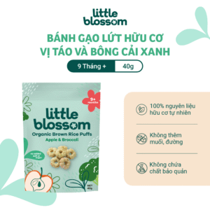LITTLE BLOSSOM ORGANIC BROWN RICE PUFFS - APPLE & BROCCOLI 40G